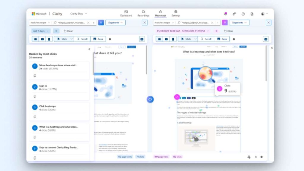 Microsoft Clarity - come può aiutarti a comprendere gli utenti del tuo sito